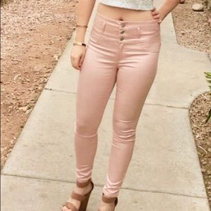 Charlotte Russe High Waisted Pink Jeans